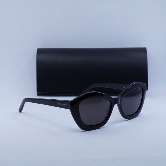 Saint Laurent SL68 001 Cat Eye Sunglasses - Black - Picture 5 of 9